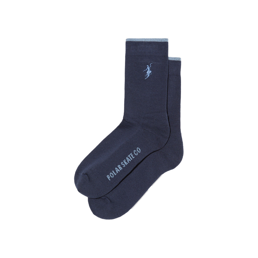 Polar Skate Co. Business Socks No Complies Forever Bleu