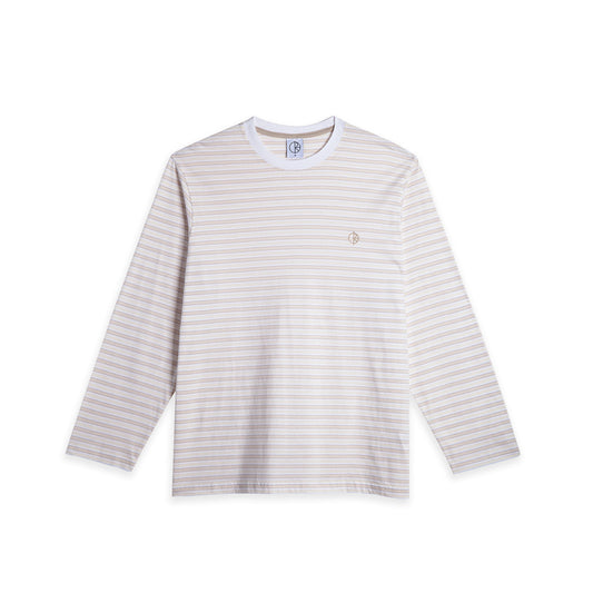 Polar Skate Co. Steve LS Tee Stripe Blanc Creme
