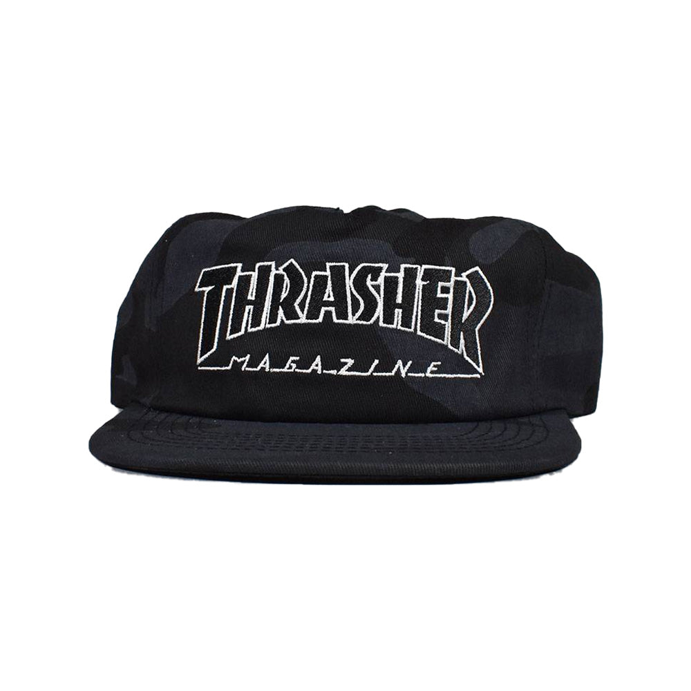 Thrasher Outlined Snapback Camo Gris