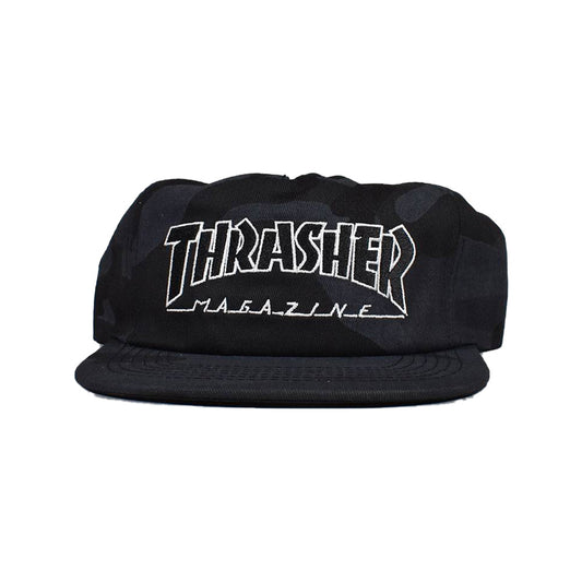 Thrasher Outlined Snapback Camo Gris