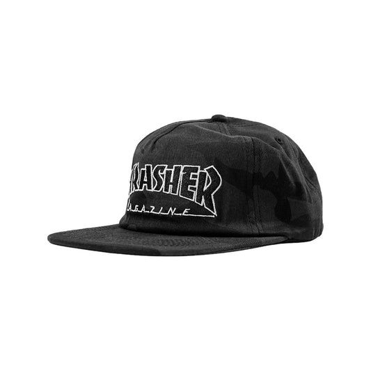 Thrasher Outlined Snapback Camo Gris