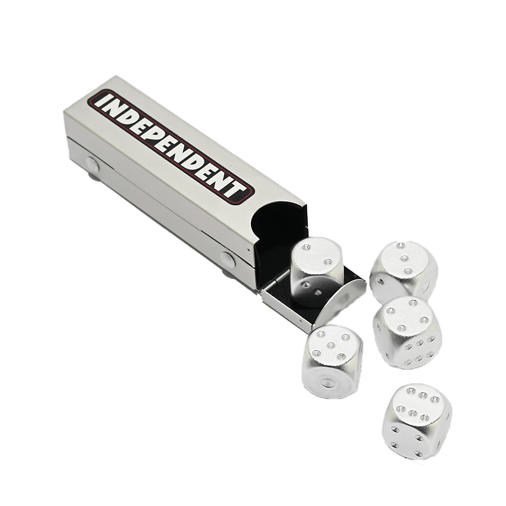 Independent Bar Logo Dice Set Argent