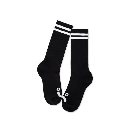 Polar Skate Co. Rib Socks Long Happy Sad Noir