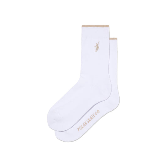 Polar Skate Co. Business Socks No Complies Forever Blanc