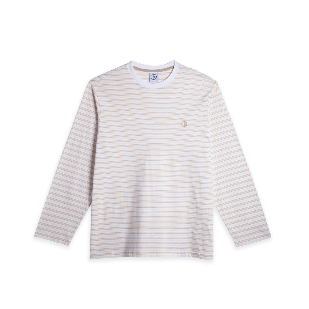 Polar Skate Co. Steve LS Tee Stripe Blanc Creme